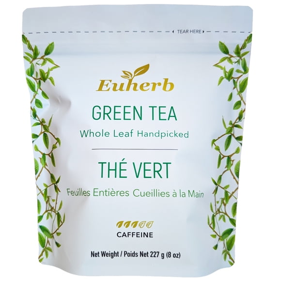 Euherb Green Tea, Hand-Picked, Loose Leaf, Whole Leaf Tea Grown in High Mountains, 227g (8 oz)