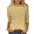 thumbnail image 2 of SDNall Womens Fashion 3/4 Sleeve Round Neck Printed Loose Tops Blouse, 2 of 9