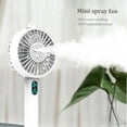 thumbnail image 4 of Personal Cooling Companion for On-the-Go 3-Speed misting fan, 2000mAh Portable Hand Fan with Stand, White, 4 of 5