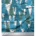 thumbnail image 1 of Soimoi Rayon Fabric Cedar Tree Print Fabric by Yard 56 Inch Wide, 1 of 5