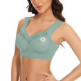 thumbnail image 4 of ManxiVoo Wireless Comfort Bras Full Coverage Minimizer with Adjustable Straps and Side Support for Everyday Wear Smooth T-Shirt Design XXXXL Size Light Green, 4 of 7