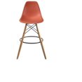 thumbnail image 1 of Eames style tabouret bois 26 "en Peach, 1 of 1