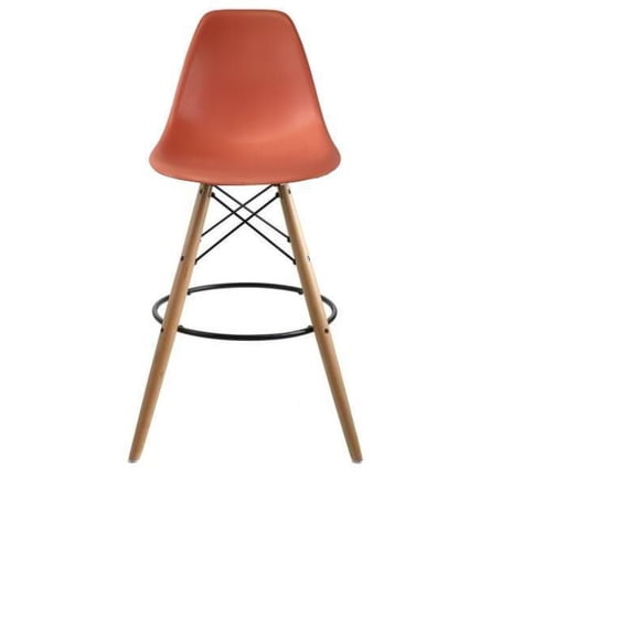 Eames style tabouret bois 26 "en Peach