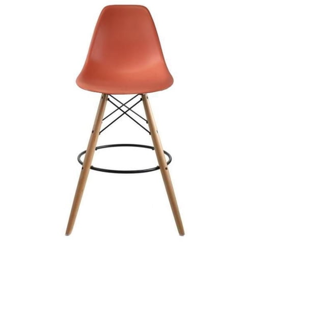 Eames style tabouret bois 26 "en Peach