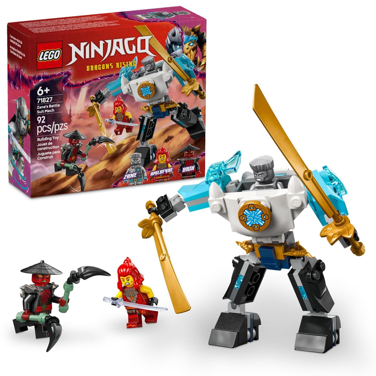 LEGO NINJAGO Zane's Battle Suit Mech Ninja Toy - Building Toy for