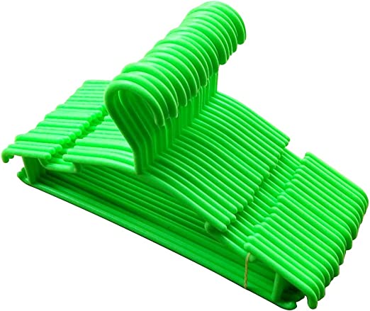 Jinsinto Lot de 20 Cintres en Plastique pour Vêtements de Bébé (Vert)