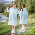 thumbnail image 1 of Cowsor Ponchos de Pluie Imperméables pour Garçons Filles Poncho de Pluie Réutilisable avec Capuchon et Manches Manteaux de Pluie Imperméables d'Extérieur Veste, 1 of 7