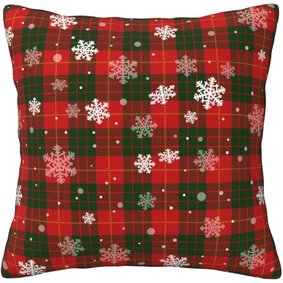 linely Red Swirl Christmas Pillow Covers 22"x22" Sweet Candy Cane Double Swirl Red and White Throw Pillow Cover Cushion Case Decoration for Sofa Couch