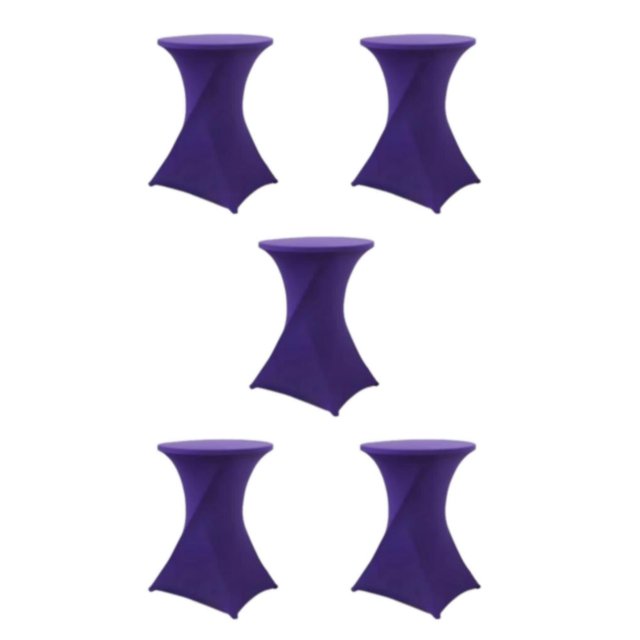 Wweixi Versatile Elastic Cocktail Table Set Fitting For Any Occasion Environmentally Friendly Polyester purple 5Set