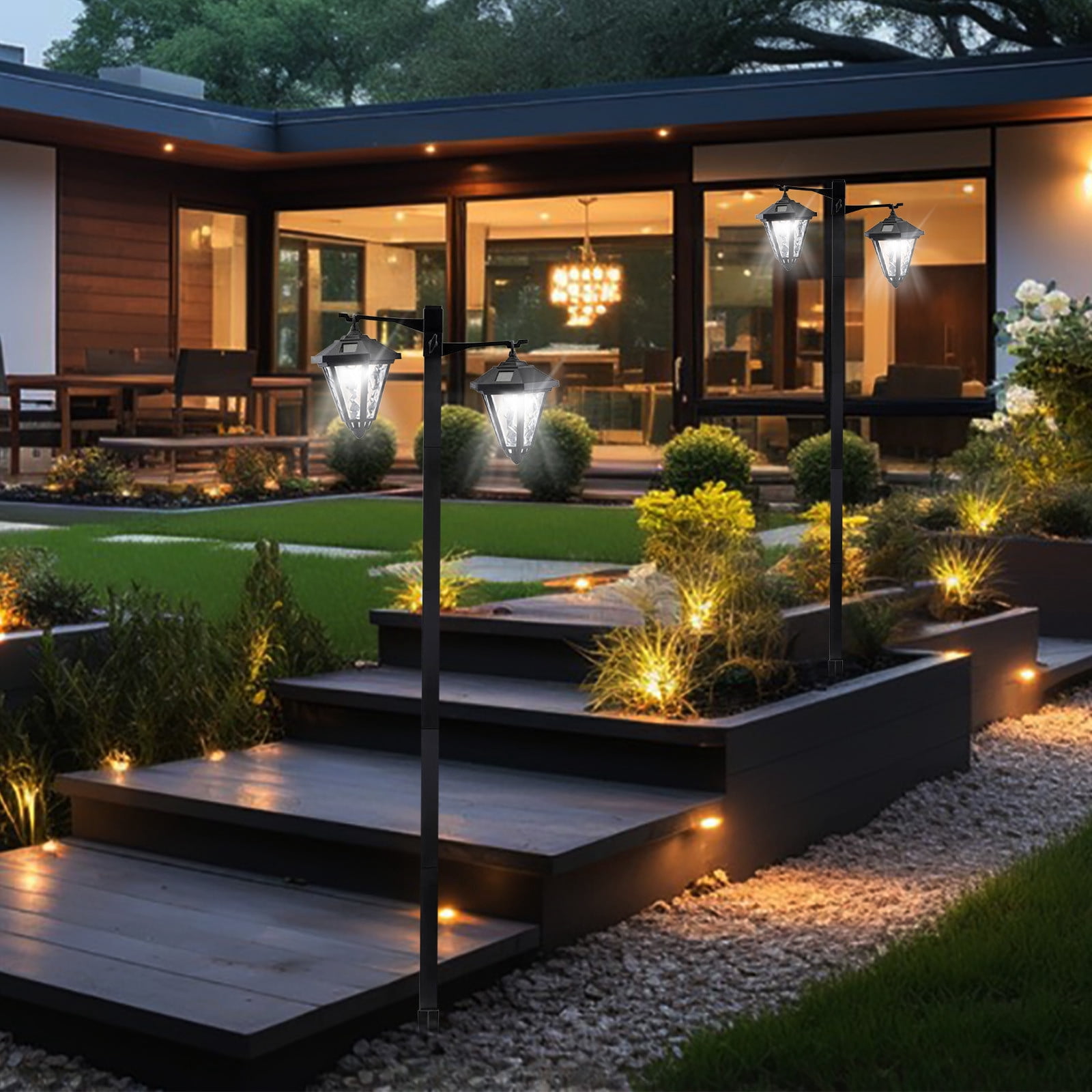 Solar Lights Outdoor LED Lighting Solar Powered Outdoor Lights Solar Garden Lights For Walkway Patio Yard