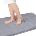 thumbnail image 1 of ORUYROP Memory Foam Bath Mat Large Size, 55.1 x 24 Inches,Soft and Comfortable, Super Water Absorption, Non-Slip, Thick, Machine Wash, Easier to Dry for Bathroom Floor Rug, Gray, 1 of 7