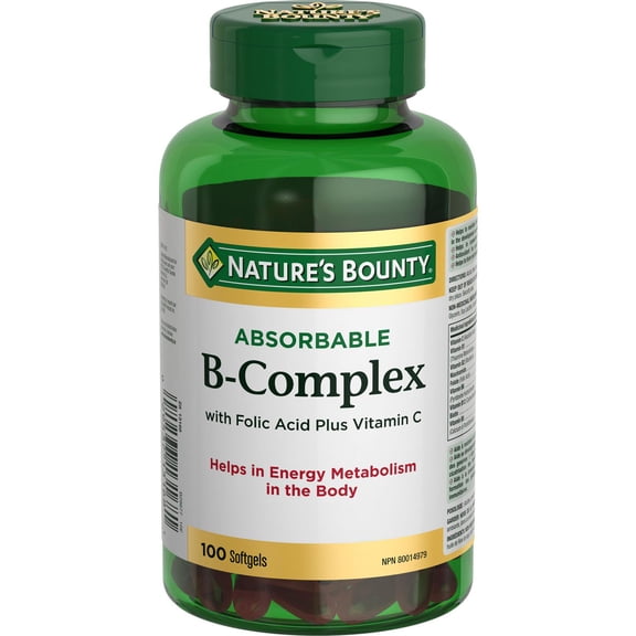 NATURE'S BOUNTY Absorbable B-Complex With Folic Acid Plus Vitamin C