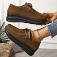 thumbnail image 3 of Chaussures de Course Femme Bout Rond à Lacets à Enfiler Semelle Épaisse Talon Compensé Mocassins Uni, 3 of 8
