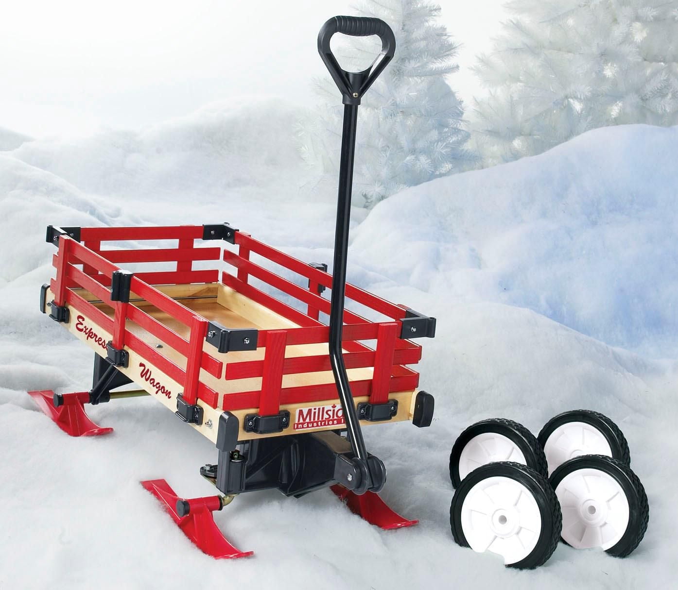 Millside Convertible Sleigh wood Wagon