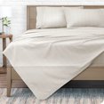 thumbnail image 1 of Bare Home Ultra-Soft Sheet Set - Premium 1800 Collection - Deep Pockets - 5-Pieces - Split King, Grid - Stone/White, 1 of 8