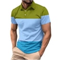 thumbnail image 2 of Chemises pour Hommes, T-Shirt/blouse Décontracté pour Hommes à Manches Courtes Imprimé, Col Rabattu, Boutons, Fente Latérale, 2 of 5