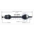 thumbnail image 1 of TrakMotive Arbre d'Axe CV HO-8092 Premium; Remplacement OEM, 1 of 5