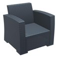 thumbnail image 2 of Siesta ISP831-DG Fauteuil Club de Patio en Résine Monaco avec Coussin Gris Foncé, 2 of 15