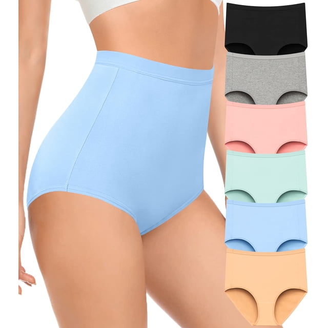 Envlon Culottes Taille Haute pour Femmes en Coton, Grande Taille, Culottes Post-Partum pour Dames, Très Grand
