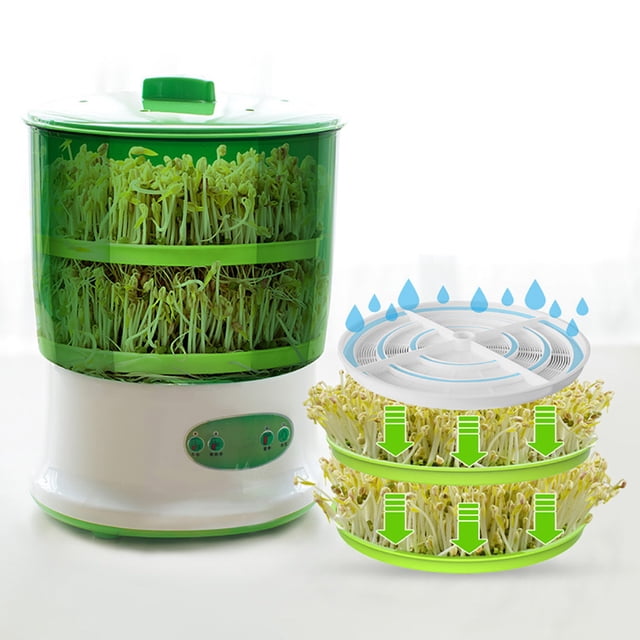 WIFKLSIIPG Automatic Sprout Machine sprouting kit 3 Layer Large Capacity microgreens 110V