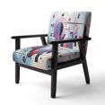 thumbnail image 3 of Designart « Illusions Spatiales Violet Suprématisme » Fauteuil d'Appoint Rembourré Abstrait Multicolore - Fauteuil Moderne pour Salon, 3 of 7