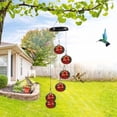 thumbnail image 4 of Fesfesfes Clearance Wind Chime Feeder,Copper Hummingbird Feeder with 6 Musical Tubeses, Solar-Powered Garden Sound Decor multicolour, 4 of 5