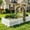 White-B/B, variant on 2 Pc Plastic Garden Fence Mini Border Edging Flower Bed Yard Lawn Decorative Barrier