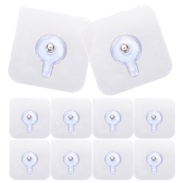 SHISUYAN 10 Pcs Vis Sans Perçage Sans Trace Crochet Photo Invisible Kit de Suspension pour Cadre Photo (6*6cm Autocollant Épais Exposé 10mm)