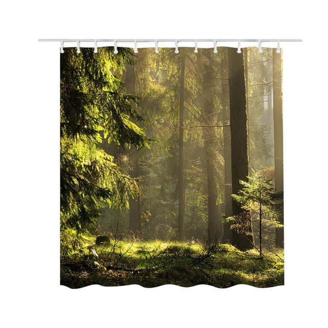 Matoen12 Rideau de Douche, Rideau de Douche en Tissu Lavable Style Ferme pour Salle de Bain, 59x70,8 Pouces
