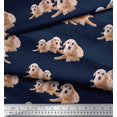 thumbnail image 3 of Soimoi Viscose Chiffon Fabric Golden Retriever Dog Print Fabric by Yard 42 Inch Wide, 3 of 3
