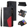 thumbnail image 1 of Compatible avec Samsung Galaxy A21S Étui Portefeuille avec Fentes pour Cartes en Cuir PU Fermeture Éclair Folio Rabattable, 1 of 5