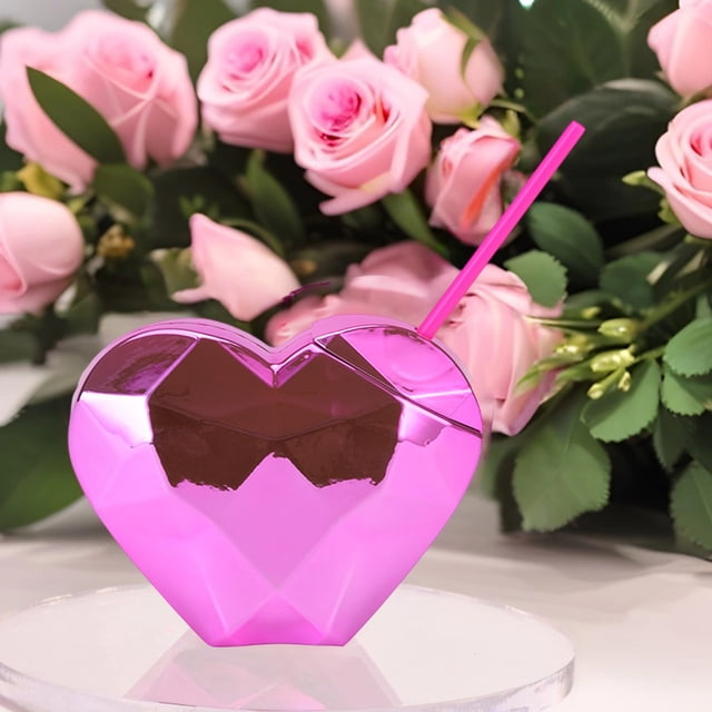 Bdday Gobelets avec Couvercles et Pailles Verre à Boire de Forme Unique Paillettes Gobelets Réutilisables avec Couvercles et Pailles en Couleurs Cadeaux de Qualité
