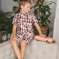 thumbnail image 4 of Lsque Ensemble de Pyjama Léger 2 Pcs en Coton Ajusté Motif Fusée pour Filles - Petit, 4 of 6