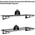 thumbnail image 2 of Heavy-Duty Garage Wall Mounted Shelves,4x4 FT Wall Mounted Storage Shelves,400 Lbs Load Capacity Garage Storage Rack Floating Shelves, 2 Pack, 2 of 7
