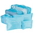 thumbnail image 1 of Packing Bag, Lightweight 6Pcs/Set Storage Bag, Nylon Cloth Material Two-Way Zipper And Stitching For Travel Storing Clothes Bras, Socks Blue, 1 of 8