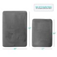 thumbnail image 1 of Set of 2 Clara Clark Bath Mat Bathroom Rug - Absorbent Memory Foam Bath Rugs - Non-Slip, Thick, Cozy Microfiber Bathrug, Plush Shower, Toilet Bathmats - Gray - Large Size 20"x32" Small Size 17”x24”, 1 of 6