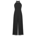 thumbnail image 3 of Jizyo Ensemble Robe Sans Manches pour Filles Taille Haute Combinaison une Pièce Transparente pour Fête Noir 10, 3 of 6