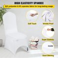thumbnail image 3 of KFFKFF 50 PCS White Chair Covers Spandex Chair Cover for Wedding Party, 3 of 9
