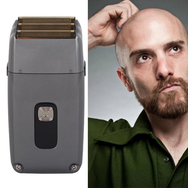 Hair Cutting Clipper, Professional Electric Hair Clipper Rechargeable Strong Power LED Display 3 Foil Head for Home