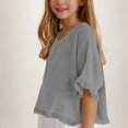 thumbnail image 4 of RXIRUCGD 2025 Vêtements d'Été pour Enfants Nouveaux T-Shirts d'Été pour Enfants Manches Raglan Manches Courtes T-Shirt Graphique Col Rond T-Shirt Filles Haut Décontracté, 4 of 8
