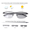 thumbnail image 1 of YOPTOP Progressive Multifocus Reading Glasses Blue Light Blocking Photochromic Sunglasses Computer Readers for Women Men Eyewear Lightweight Magnification Presbyopia Eyeglasses,+1.00, 1 of 8