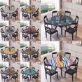 thumbnail image 3 of ziyahi Elastic Edged Waterproof Backed Fitted Table Cover Tablecloth round Tableclothes Style A 1.5m, 3 of 9