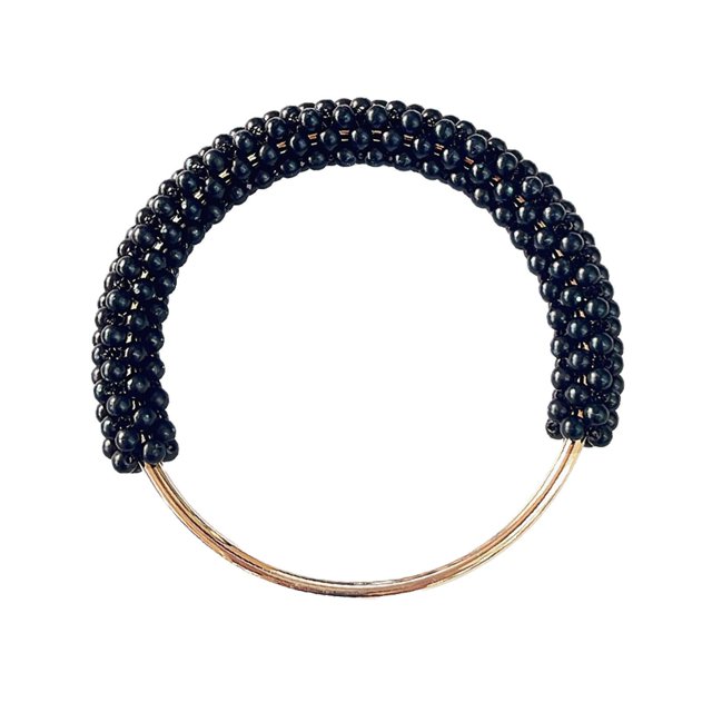 Xuanheng Poignée de Sac Fabrication de Sac DIY Sac Rond Crochet Accessoire de Poignée Décoratif Noir