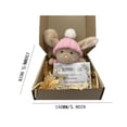thumbnail image 3 of Fiudx Mini Cute Easter Gift Easter with Knitted Hat and Velvet Soft Pocket Emotional Support with Gift Box and Card, 3 of 4