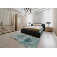 thumbnail image 4 of Ahgly Company Tapis d'Intérieur Rectangulaire Abstrait Vert Mer Foncé Tapis de Zone Abstrait, 7 Pieds x 10 Pieds, 4 of 6