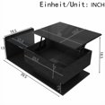 thumbnail image 2 of Table Basse - Cadre Piano Noir, Dessus en Verre, Éclairage Intelligent, 2 of 5