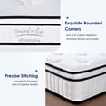 thumbnail image 2 of Matelas Double 10 Pouces, Matelas en Mousse Mémoire avec Ressorts Ensachés, Doux et Confortable Fermeté Moyenne, Blanc, 2 of 17