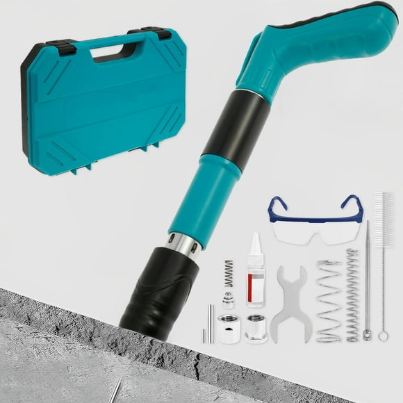 HLONK Concrete Nail Tool Kit Portable Nail Wall Fastening Tool Manual Mini Nail Machine Set 5 Gear Adjustable Nailer Hand Tool
