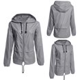 thumbnail image 4 of Veste à Capuche pour Femmes Imperméable avec Cordon de Serrage Veste de Randonnée Manteau de Sport Extérieur, 4 of 6