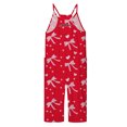 thumbnail image 5 of Girls Romper Bow Print Jumpsuits Rompers for Girls Loose Casual Rompers with Pockets Preppy Clothes 5-6 Y, 5 of 5